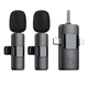 Беспроводной петличный микрофон RIAS K15 Type-C Mini-Jack 3.5 mm 2 ресивера Black (3_05891) - изображение 1