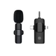 Беспроводной петличный микрофон RIAS K15 Type-C Mini-Jack 3.5 mm 2 ресивера Black (3_05891) - изображение 3