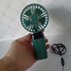 Портативний ручний настільний mini Fan вентилятор з акумулятором та зарядкою від USB ЗЕЛЕНИЙ - зображення 3
