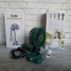 Портативний ручний настільний mini Fan вентилятор з акумулятором та зарядкою від USB ЗЕЛЕНИЙ - зображення 6