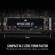 SSD диск Corsair MP600 Core XT 1TB NVMe M.2 2280 PCIe 4.0 x4 3D NAND QLC - зображення 2