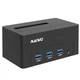 Док-станція Maiwo для HDD 2.5"/3.5" SATA/SSD 3хUSB 3.0 (K308H 6372) Чорна - зображення 1