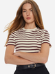Koszulka damska bawełniana Tommy Hilfiger WW0WW40587-0AB M Beżowy/Bordowy (8720638385929) - obraz 4