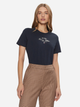 Koszulka damska bawełniana Tommy Hilfiger WW0WW43895-C1G XS Ciemnogranatowa (8720638405474) - obraz 1