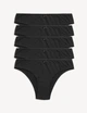 Набор хлопковых трусиков Marks&Spencer бразилиана brazilians 14(42) 5 шт black 0121 - изображение 1