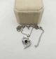 Кулон у формі серця з написом на кристалі "Я тебе кохаю" 100 мовами світу Сріблястий + оксамитова сувенірна коробочка (15985) - зображення 5