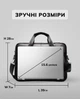 Мужская кожаная сумка портфель 39x 28x7 / сумка на одно отделение для ноутбука, черный цвет - изображение 6