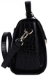 Сумка на плечо глянцевая женская из натуральной кожи Ashwood C55 Black 902-492 2857-85881 - изображение 4