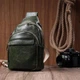 Жіноча сумка-слінг Vintage 16х25х6,5 см зелена з екошкіри через плече 60725 - зображення 10