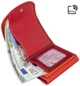 Кожаный кошелек женский из натуральной кожи вертикальный компактный с RFID защитой и монетницей, красный мультиколор 61386 - изображение 2