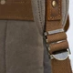 Мужской комбинированный дорожный рюкзак Vintage для ноутбука из кожи и текстиля средний формат серый 59279 - изображение 9