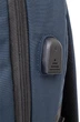 Текстильный рюкзак унисекс для города и ноутбука из плотной ткани с USB разъемом темно-синий 59309 - изображение 5