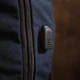 Текстильный рюкзак унисекс для города и ноутбука из плотной ткани с USB разъемом темно-синий 59309 - изображение 8