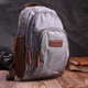 Мужской рюкзак Vintage из полиэстера городской средний формат серый 59262 - изображение 7