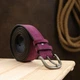 Женский ремень Vintage из натуральной замшевой кожи фиолетовый джинсовый классическая пряжка 3 см 55923 - изображение 6