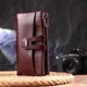 Кошелек женский CANPELLINI из натуральной кожи вместительный с монетницами Бордовый 55721 - изображение 6