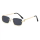 Очки солнцезащитные унисекс полуободковые Enjoy золотистые с черными линзами - изображение 5