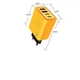 Мережевий зарядний пристрій WUW C212 PD48W 2Type-C+2USB yellow - изображение 5