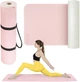 Килимок (мат) спортивний 4FIZJO TPE 180 x 60 x 0.6 см для йоги та фітнесу Pink/Grey (P-5907739317063) - зображення 1