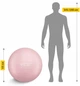 Мяч для фитнеса (фитбол) 4FIZJO 55 см Anti-Burst Pink (P-5907739316271) - изображение 8