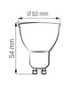 Світлодіодна лампочка Goldlux 328243 GU10 4.5W 4000K 450Lm IP20 Прозора (095373) - изображение 2