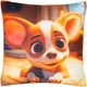 Подушка декоративная Home Line Корги Коричневая 45x45 см (189219 HL) - изображение 1