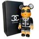 Колекційна фігурка дизайнерська статуетка ведмедик беарбрик Bearbrick Medicom Toy 400% 28 см у стилі CHANEL - зображення 2