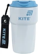 Термокружка Kite 450 мл Серая с голубым (K25-1220-2) - изображение 1