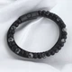 Мужской кожаный браслет с индивидуальной гравировкой на руку "Harmony Black" с магнитной застежкой - изображение 6
