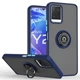Чехол Fiji Colorframe для Vivo Y21 / Y21s / Vivo Y33s матовый бампер с кольцом подставкой Dark Blue - изображение 1