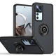Чехол Fiji Colorframe для Xiaomi 12T / 12T Pro матовый бампер с кольцом подставкой Black - изображение 1