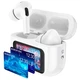Бездротові блютуз навушники BOROFONE BW76 Bluetooth TWS із сенсорним дисплеєм у кейсі Білий - зображення 7