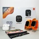 Набір i60 suit max комплект 12 в 1 Smart Watch 9 і смарт годинник Ultra 2 + навушники Pro 2 додаткові ремінці оранжевий - зображення 1