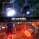 Фонари велосипедные ZH-078-2LED + STOP-14SMD, Li-Ion аккум., ЗУ micro USB - изображение 2