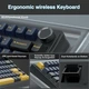 Клавиатура беспроводная AULA F75 +наклейки укр, рос, игровая,RGB ,Hot Swap,3 режима подключения,80 клавиш, механическая - изображение 4