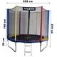 Батут Atleto 252 см з сіткою multikolor 21000131 - изображение 2