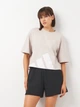 Футболка хлопковая оверсайз короткая женская Adidas W Bl Sj Bf T JG8729 L Wonalu/White (4067902913032) - изображение 1