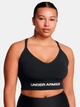 Спортивный топ для фитнеса женский Under Armour Vanish Seamless Low Bra 1384417-001 L Черный (196886942982) - изображение 7