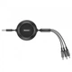 Кабель потрійний рулетка Baseus Golden Loop Three-in-One CAMLT-JH01 - зображення 5