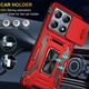 Ударопрочный чехол Camshield Army Ring для Xiaomi 14T Красный / Red Без бренда - изображение 4