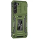 Ударопрочный чехол Camshield Army Ring для Samsung Galaxy S24 FE Оливковый / Army Green Без бренда - изображение 5