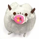 Мягкая Плюшевая Игрушка Plush Кот Пушин с пончиком Pusheen 15 см серый (1024603) - изображение 2