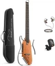 Silent гитара с чехлом и аксессуарами Donner Music HUSH-Ⅰ Silent Guitar Maple Natural EC1780 - изображение 1