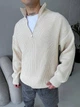 Светр чоловічий MR Zip Oversize M бежевий - зображення 1