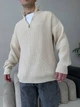Светр чоловічий MR Zip Oversize M бежевий - зображення 4