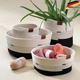 Корзина для хранения Kela Hedda 32x30x17 см Бело-черная (24459) - изображение 3