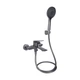 Смеситель для ванны Qtap Vlasta New (c душевым гарнитуром) QTVLA259GMB45643 Gunmetal Black PVD - изображение 1