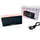Колонка портативная с часами B61 Bluetooth розовый - изображение 3