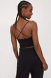 Женский топ h&m 0994995 М Черный - изображение 7