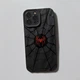 Чохол для iPhone 16 матовий з павутиною, захисний, чорний - зображення 1